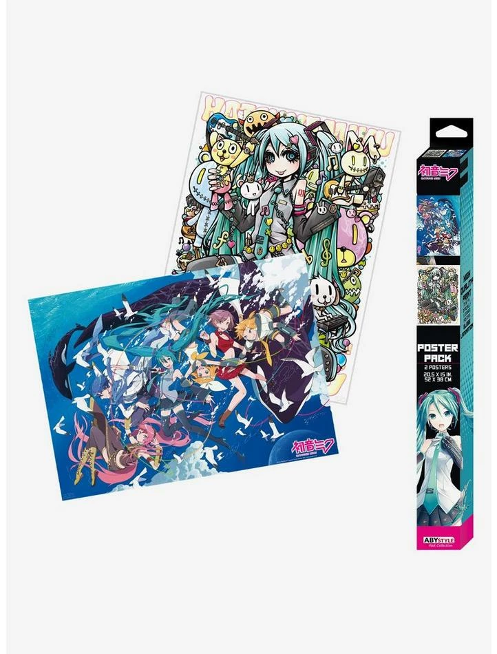 Hot Sale ⌛ Hatsune Miku Boxed Poster Set 🤩 1 Hot Sale ⌛ Hatsune Miku Boxed Poster Set 🤩