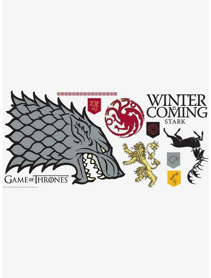 Best Pirce ๐ Game Of Thrones Winter Is Coming Stark Giant Peel & Stick Wall Decals โ 1 Best Pirce ๐ Game Of Thrones Winter Is Coming Stark Giant Peel & Stick Wall Decals โ