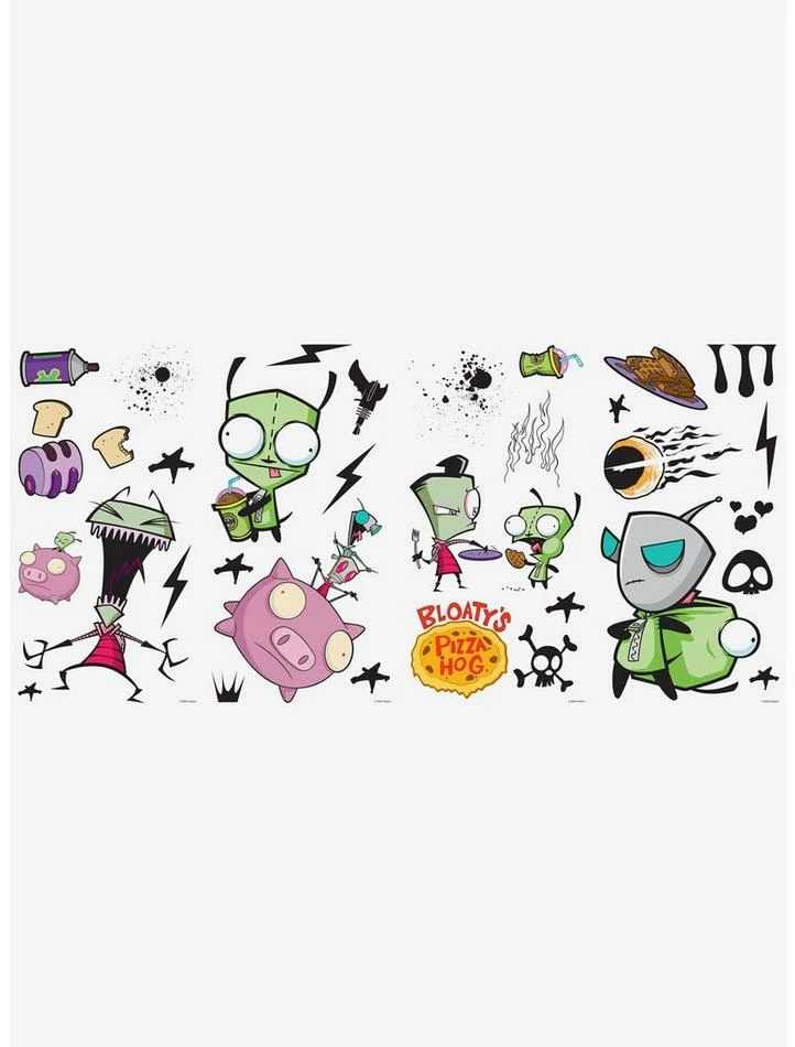 Budget 👍 Invader Zim Peel & Stick Wall Decals 💯 1 Budget 👍 Invader Zim Peel & Stick Wall Decals 💯