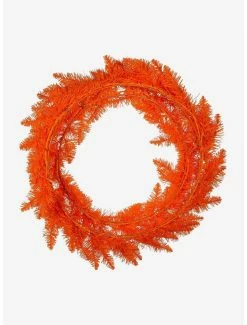 Flash Sale 🥰 Kurt Adler 24-inch Unlit Orange Wreath 👏 -Furniture Outlet Store 20119839 av1