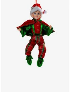 Cheap 🔔 Kurt Adler Kringle Klaus Elf Plaid Pants Ornament ✨