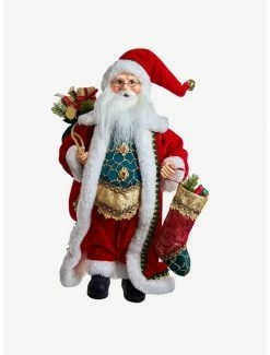 Outlet ⭐ Kurt Adler Kringle Klaus Fancy Santa with Stocking Figure ✨