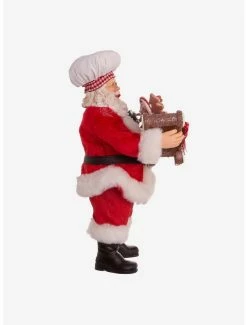 Brand new 😀 Kurt Adler Fabriche Chef Santa with Gingerbread Sleigh Figure ⭐ -Furniture Outlet Store 20119907 av2