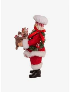 Brand new 😀 Kurt Adler Fabriche Chef Santa with Gingerbread Sleigh Figure ⭐ -Furniture Outlet Store 20119907 av4
