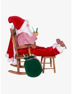 New 🛒 Kurt Adler Kringle Klaus Sitting in Chair Figure 🛒 -Furniture Outlet Store 20119913 av3