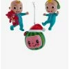 Discount 💯 Kurt Adler Cocomelon Santa Hat Ornament Set 👏
