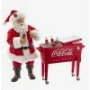 Discount 🥰 Kurt Adler Coke Santa with Table Cooler Figure 🔔
