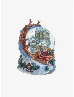 Brand new ๐ Kurt Adler Musical Santa and Sled Snow Globe โจ
