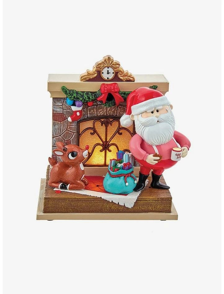 Discount ๐งจ Kurt Adler Rudolph the Red-Nosed Reindeer and Santa Fireplace Figure ๐ 1 Discount ๐งจ Kurt Adler Rudolph the Red-Nosed Reindeer and Santa Fireplace Figure ๐