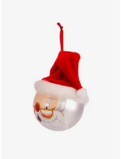 Budget 😍 Kurt Adler Glass Painted Santa Face Ball Ornament ✨ -Furniture Outlet Store 20119979 av3