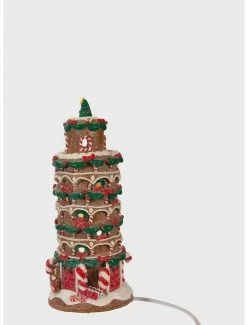 New 👏 Kurt Adler Leaning Tower of Pisa Gingerbread House Figure 🛒 -Furniture Outlet Store 20120025 av3