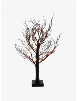 Cheap 👏 Kurt Adler Orange LED Black Glitter Tree Lamp 👏 -Furniture Outlet Store 20120069 av2