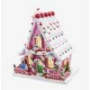 Flash Sale ⌛ Kurt Adler Pink 🍬 Candy LED Gingerbread House Figure 🎉