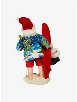 Best Pirce ✔️ Kurt Adler Fabriche Santa with Surfboard and Drink Figure ✨ -Furniture Outlet Store 20120107 av2