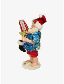 Best Pirce ✔️ Kurt Adler Fabriche Santa with Surfboard and Drink Figure ✨ -Furniture Outlet Store 20120107 av3