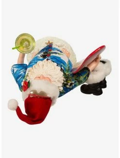 Best Pirce ✔️ Kurt Adler Fabriche Santa with Surfboard and Drink Figure ✨ -Furniture Outlet Store 20120107 av4