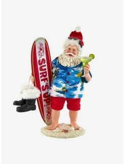 Best Pirce ✔️ Kurt Adler Fabriche Santa with Surfboard and Drink Figure ✨