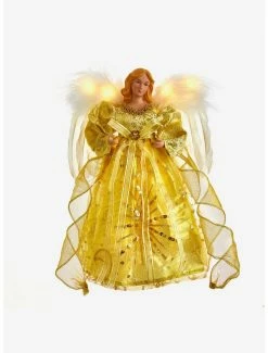 Top 10 โ๏ธ Kurt Adler White and Gold Fairy Lighted Angel Tree Topper ๐