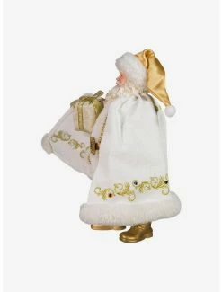 Top 10 ✨ Kurt Adler Fabriche White and Gold Santa Figure 🔔 -Furniture Outlet Store 20120127 av3