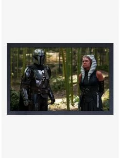 Budget ⭐ Star Wars Boba Fett Ashoka Mando Framed Wood Wall Art 🛒