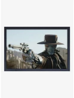 New 🛒 Star Wars Boba Fett Cad Bane Gun Framed Wood Wall Art 🎁