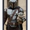 Discount ✔️ Star Wars Boba Fett Mando Child Framed Wood Wall Art ⭐