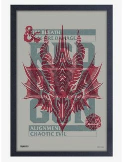 Discount 🔔 Dungeons & Dragons Chaotic Evil Framed Wood Wall Art ✨