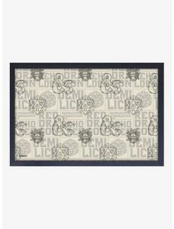 New 😀 Dungeons & Dragons Dice Pattern Framed Wood Wall Art 👍