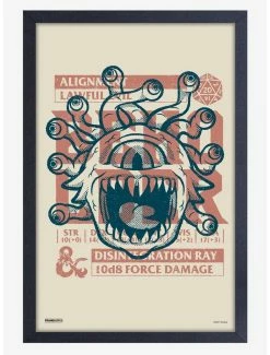 New 😍 Dungeons & Dragons Lawful Evil Framed Wood Wall Art 👍