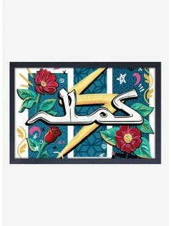 Discount 👍 Marvel Miss Marvel Arabic Framed Wood Wall Art 🔔