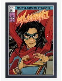Wholesale 💯 Marvel Miss Marvel Comic Framed Wood Wall Art 👍