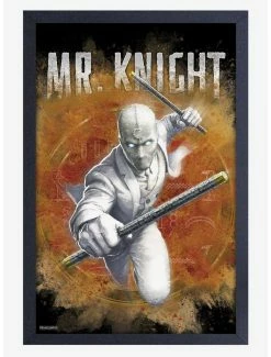 New ⭐ Marvel Moon Knight Mister Framed Wood Wall Art 🤩