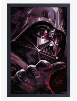 Wholesale 😀 Star Wars Obi-Wan Brushed Vader Framed Wood Wall Art 😀