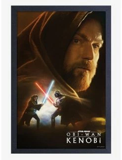 Coupon 🛒 Star Wars Obi-Wan Saber Battle Framed Wood Wall Art 🤩