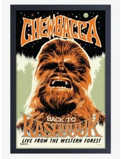 Best reviews of 🥰 Star Wars Rock Poster Chewbacca Framed Wood Wall Art 💯