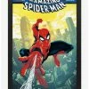 Flash Sale ✔️ Marvel Spider-Man 60Th Ann Swinging Framed Wood Wall Art ⌛