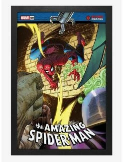 Budget 😉 Marvel Spider-Man 60Th Ann Villains Framed Wood Wall Art 🔥