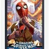 Brand new 🛒 Marvel Spider-Man Saves The Day Framed Wood Wall Art 😀