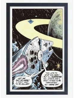 Brand new 🧨 Star Wars Millenium Falcon Framed Wood Wall Art 🛒