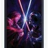 Cheapest ⌛ Star Wars Obi-Wan Clash Framed Wood Wall Art 🛒