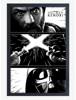 Best Sale 👏 Star Wars Obi-Wan Comic Framed Wood Wall Art 👍