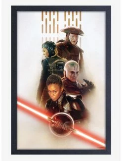 Top 10 😉 Star Wars Obi-Wan Group Pose Framed Wood Wall Art 💯