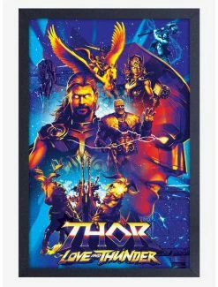 Cheapest 🔥 Marvel Thor Love And Thunder Cosmic Framed Wood Wall Art 💯