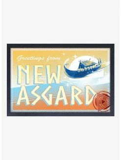 Promo 😀 Marvel Thor Love And Thunder New Asgard Framed Wood Wall Art 💯