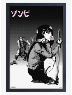 Outlet ⭐ Zombie Makeout Club Bubblegum Framed Wood Wall Art 👏