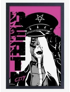 Outlet 😉 Zombie Makeout Club Death City Framed Wood Wall Art 🎉