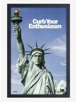 Promo 🎉 Curb Your Enthusiasm Liberty Framed Wood Wall Art 🔔