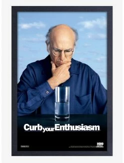 New ⌛ Curb Your Enthusiasm Water Framed Wood Wall Art 😉