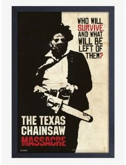 Deals ✨ The Texas Chainsaw Massacre Who Will Survive? Framed Wood Wall Art ✨
