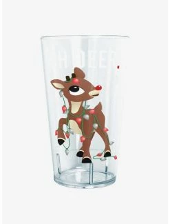 Cheapest ⌛ Rudolph The Red-Nosed Reindeer Oh Deer 🎄 Christmas Lights Tritan Cup 🌟